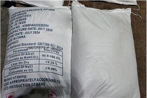 Matarsódi 99 prósent mín. fóðurflokkur Verð/iðnaðareinkunn Nahco3 Natríum CAS 144-55-8